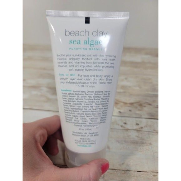 Karena + Katrina Beach Clay Sea Algae Purifying Mask K&K Beach Masque FULL Exp - Picture 3 of 8
